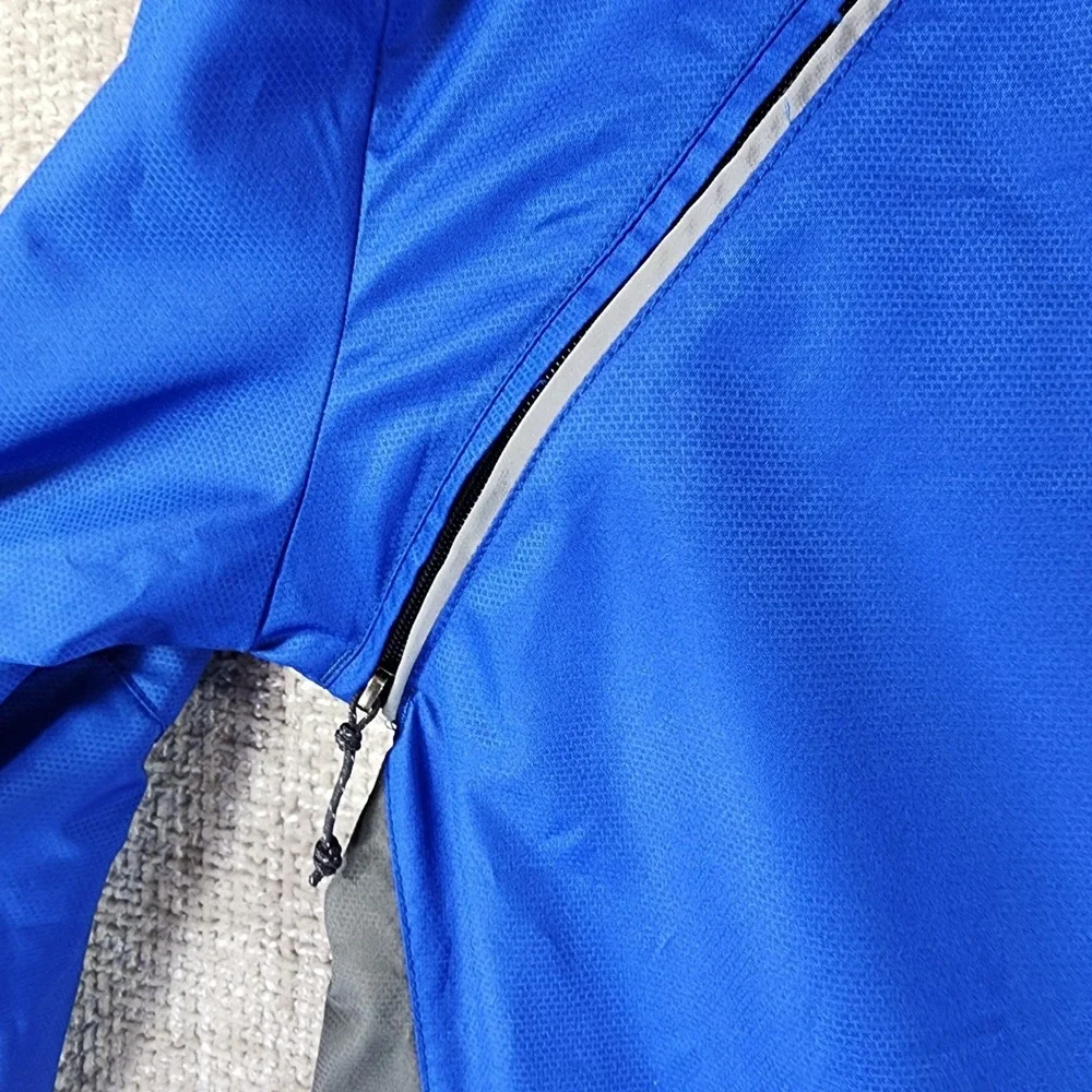 Novara Conversion Cycling Jacket to Vest Mens L Blue Zip Off‎ Sleeve Reflective